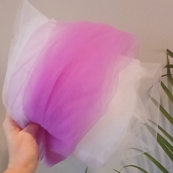 New Ombre Wedding Veil Fushia Puple Pink Bride Bridal